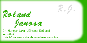 roland janosa business card