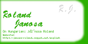 roland janosa business card